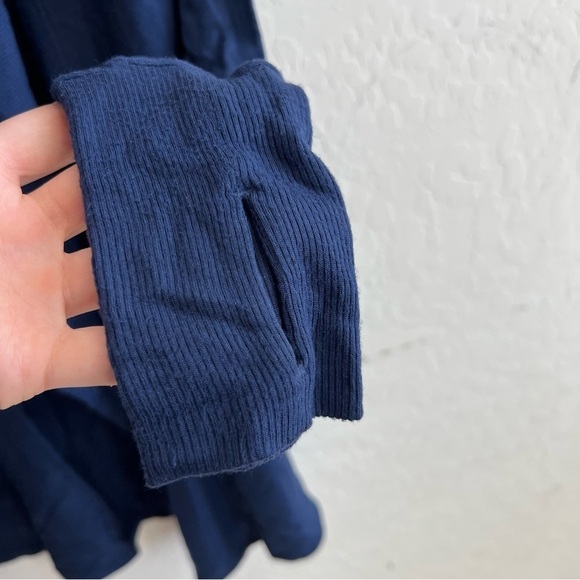 Lilly Pulitzer Luxletic Elyssa Wrap Sweater Long Sleeve Navy Cardigan - Picture 7 of 8